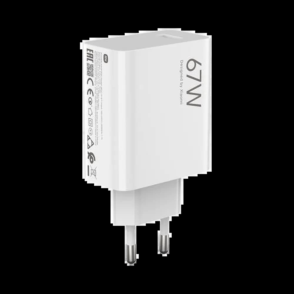 Chargeur secteur Xiaomi HyperCharge 67W + câble USB-C – Blanc