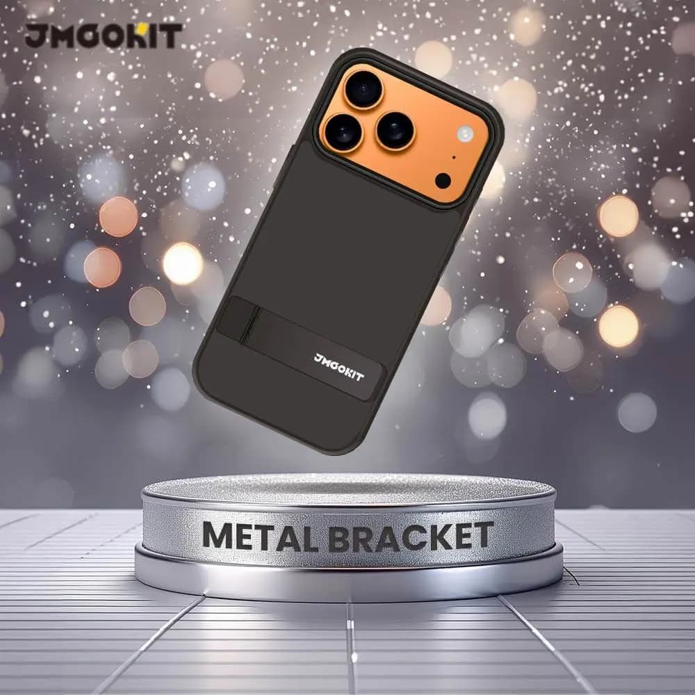 Coque de Protection Metal Bracket JMGOKIT pour Apple iPhone 17 Pro Noir