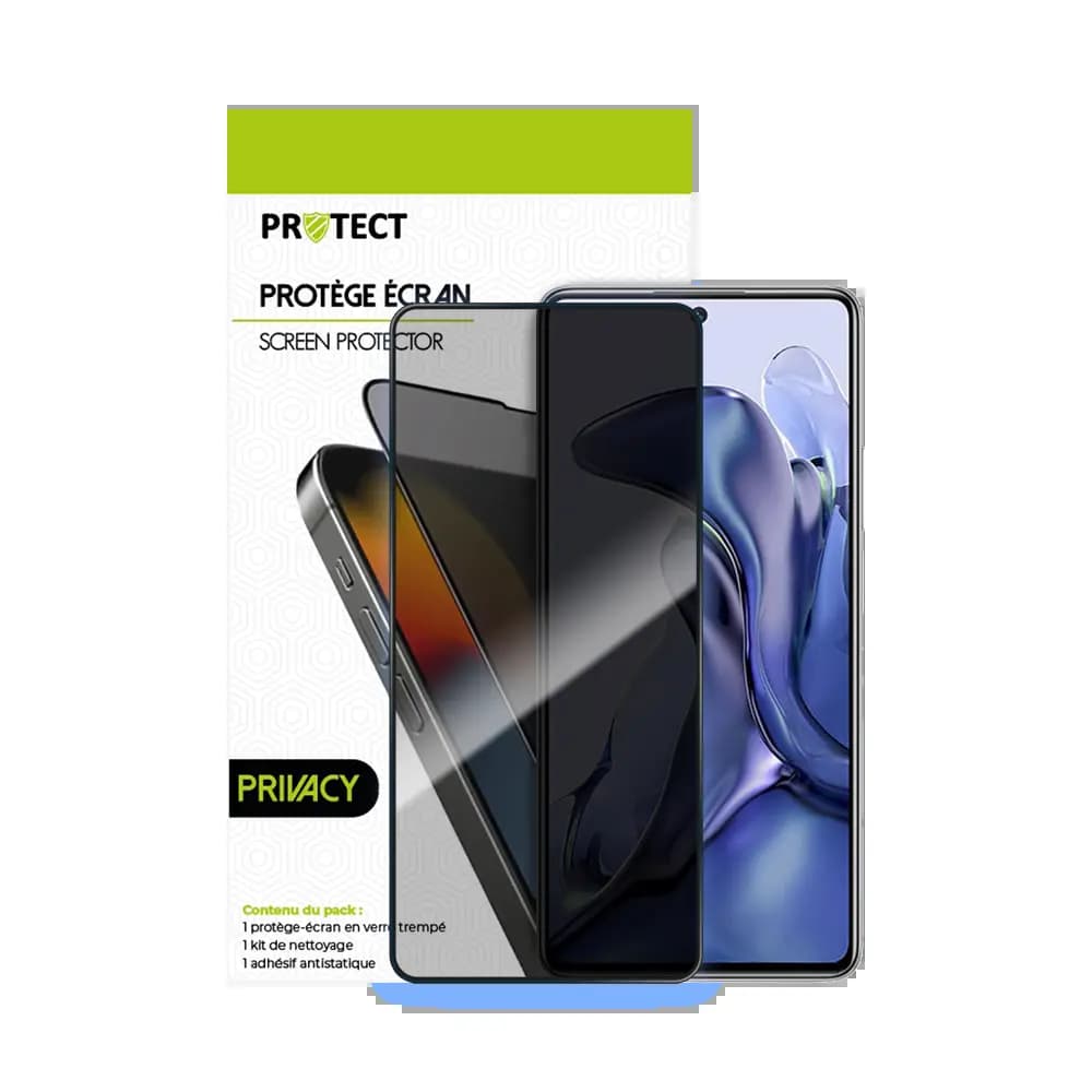 Verre Trempé PRIVACY PROTECT pour Xiaomi 11T 5G Transparent