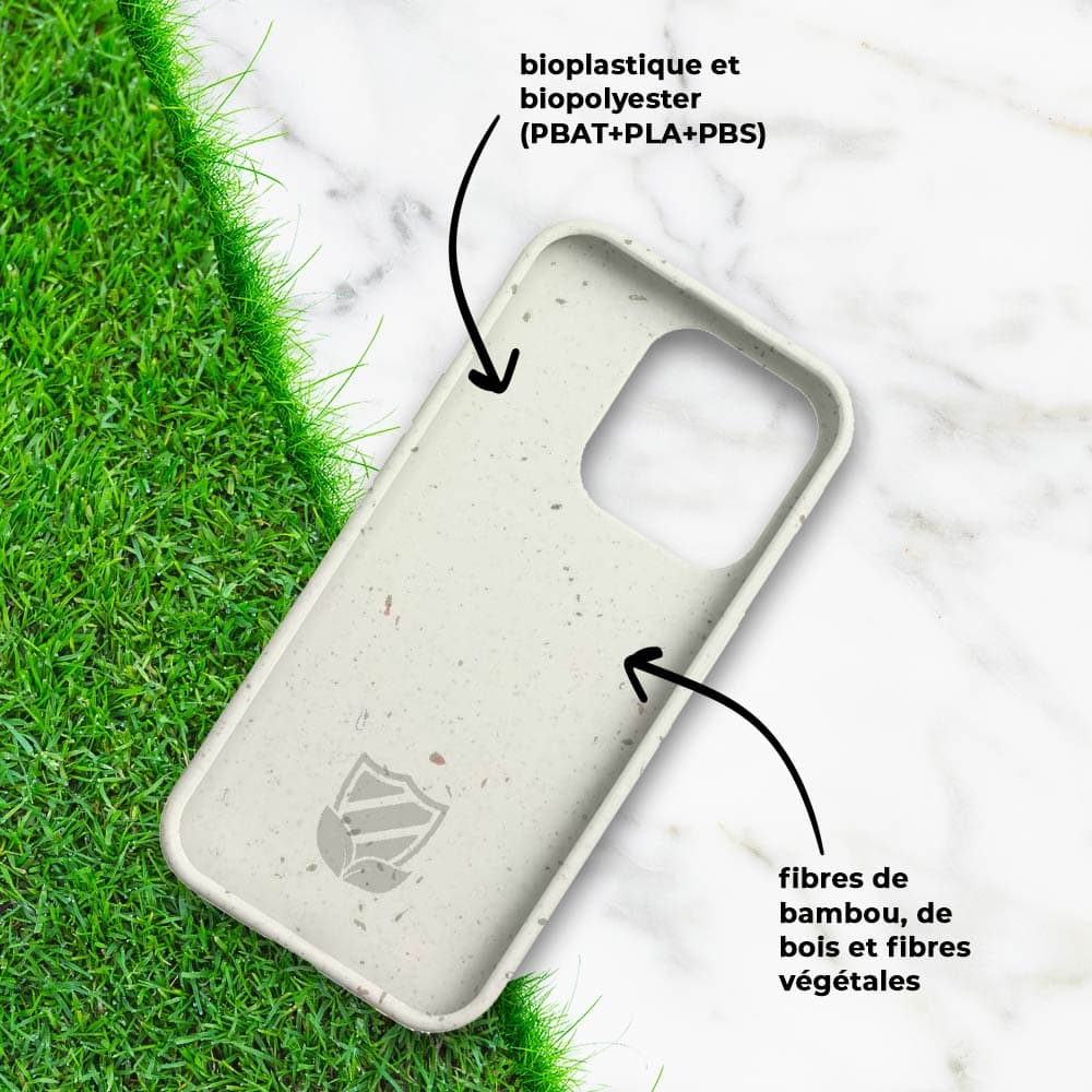 Coque Bambou Biodégradable PROTECT pour Apple iPhone 14 Plus Blanc
