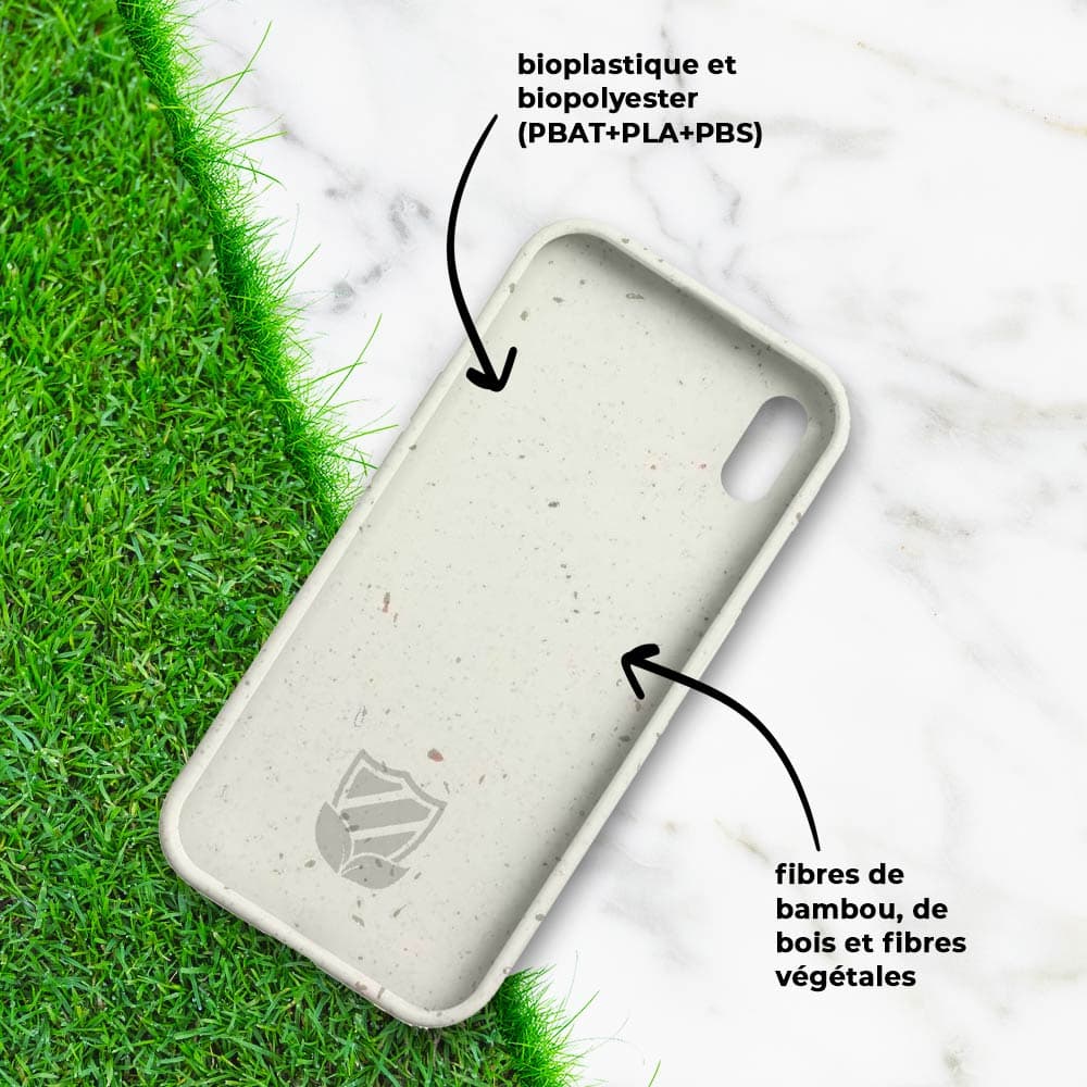 Coque Bambou Biodégradable PROTECT pour Apple iPhone XS Max Blanc