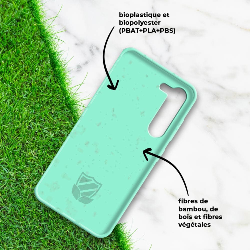 Coque Bambou Biodégradable PROTECT pour Samsung Galaxy S23+ 5G Vert Menthe