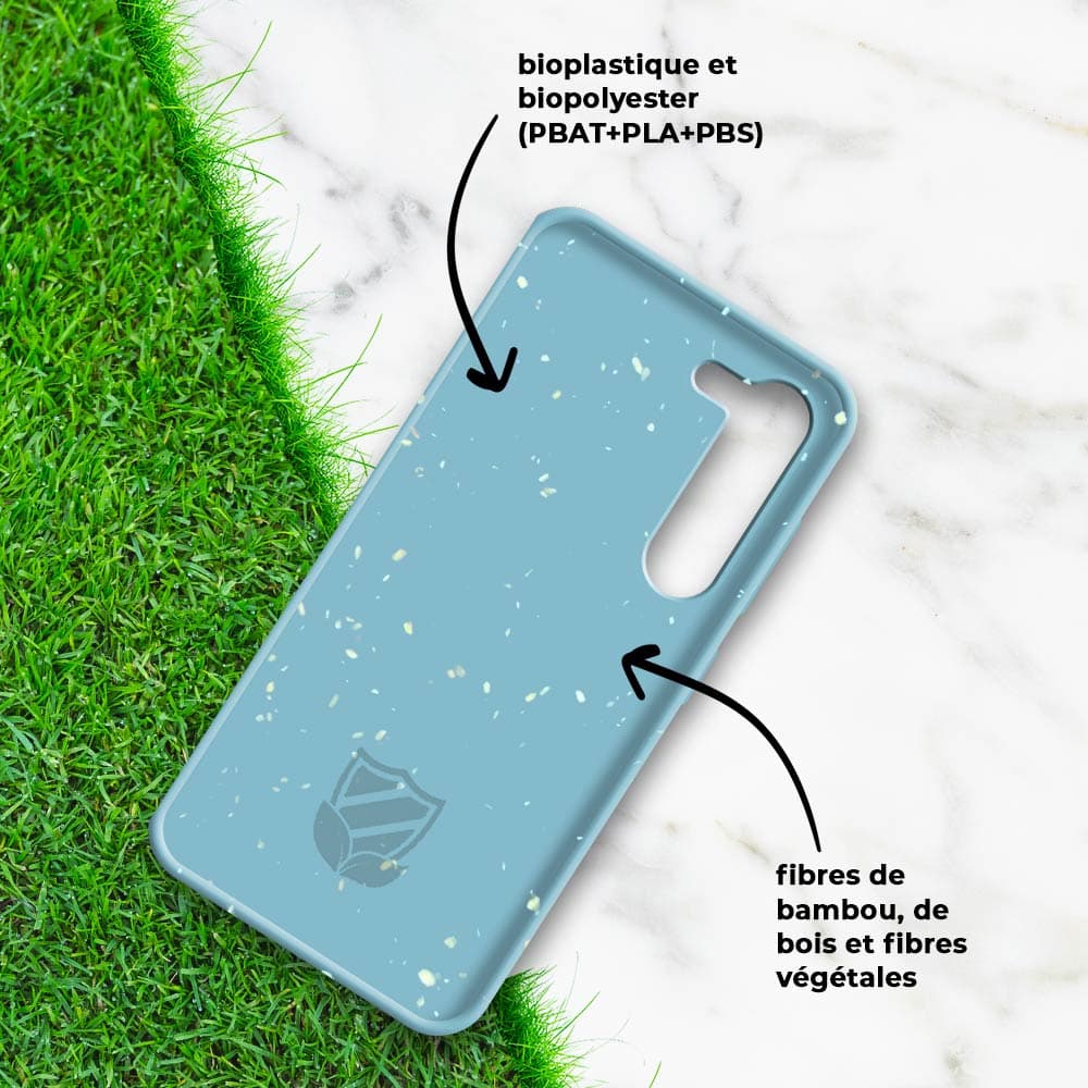 Coque Bambou Biodégradable PROTECT pour Samsung Galaxy S23+ 5G Bleu