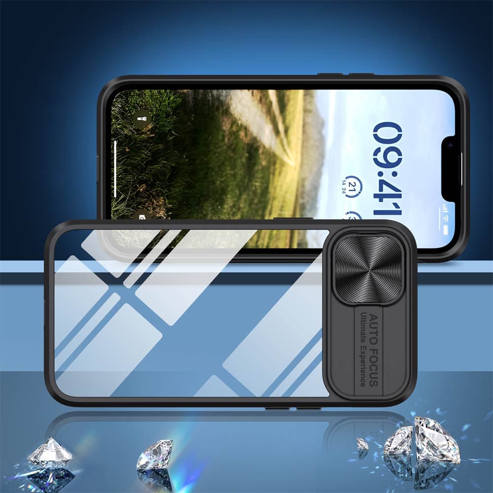 Coque avec cache caméra – iPhone 14 Plus – PROTECT IE027 Noir