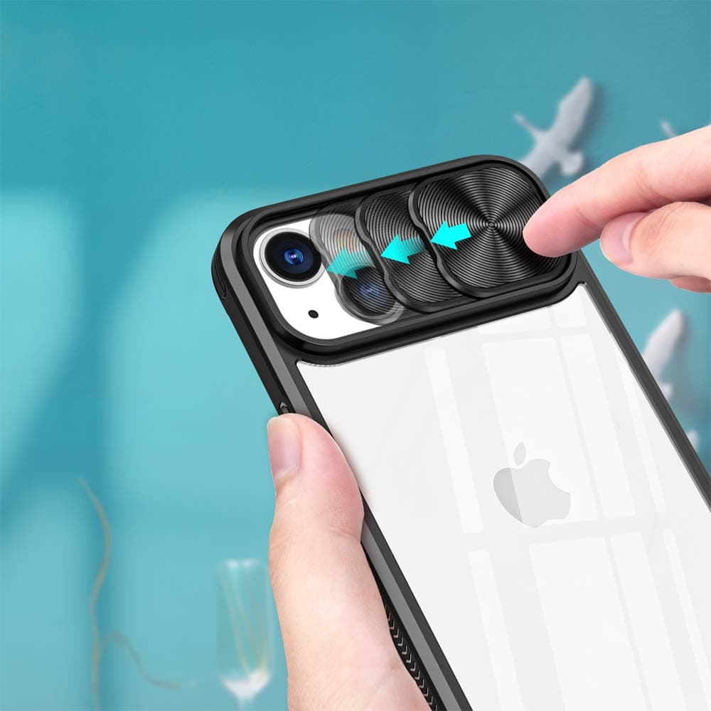 Coque avec cache caméra – iPhone 14 Plus – PROTECT IE027 Noir