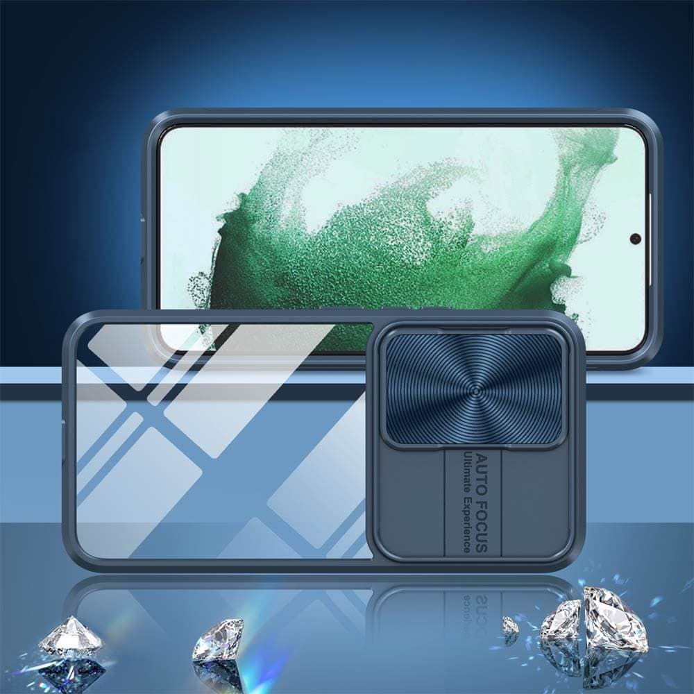 Coque avec cache caméra – Galaxy S22+ – PROTECT IE027 Bleu Marine