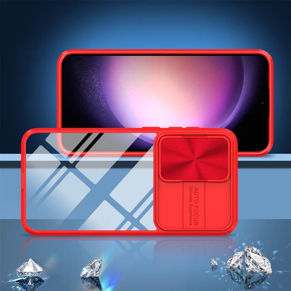 Coque avec cache caméra – Galaxy S24+ – PROTECT IE027 Rouge 