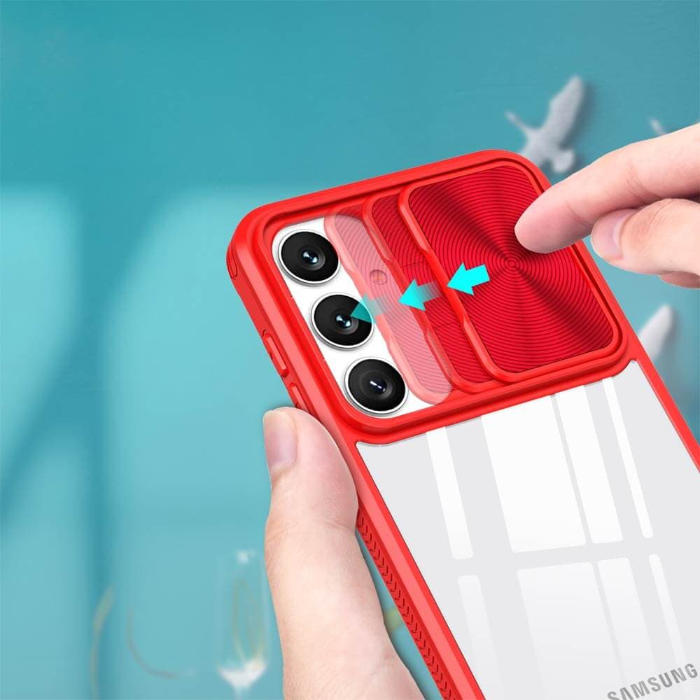 Coque avec cache caméra – Galaxy S24+ – PROTECT IE027 Rouge 