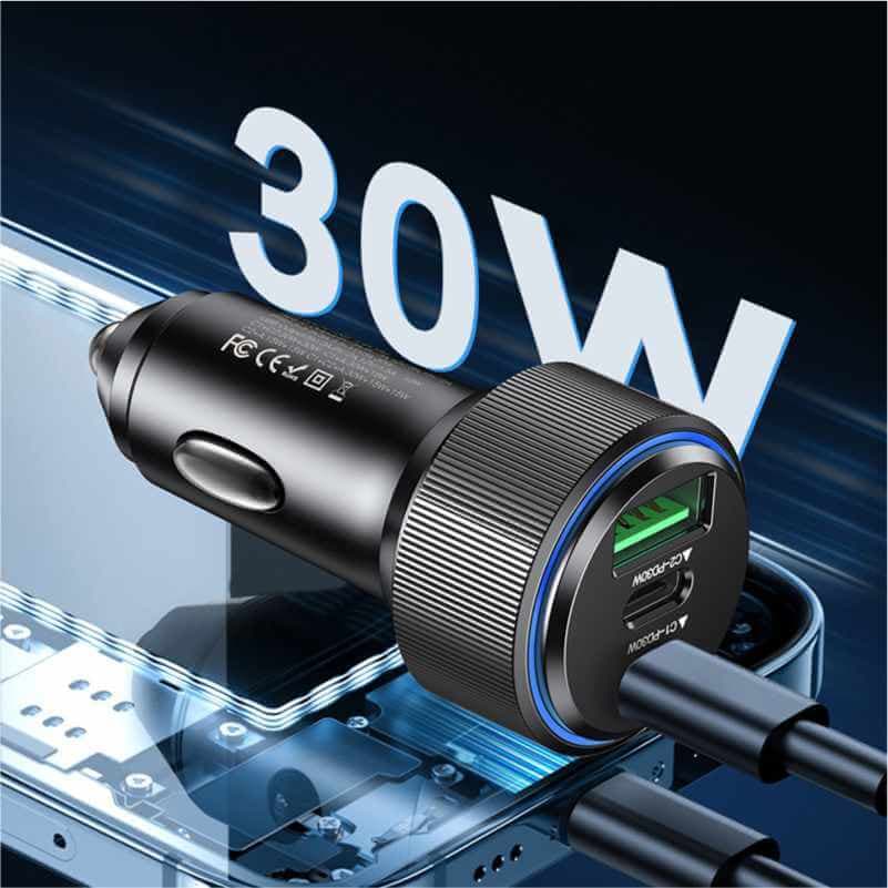 Chargeur Allume-Cigare Yesido 60W Noir