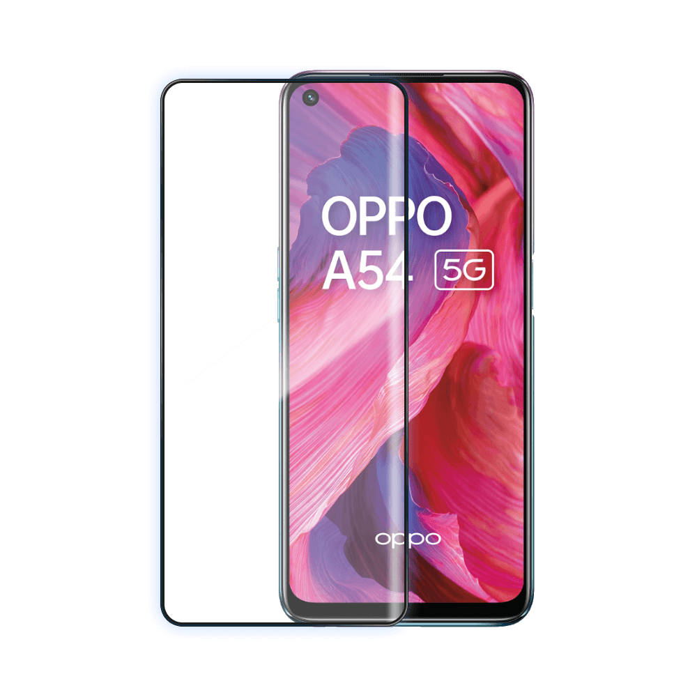 Verre trempé intégral 5D 9H – protection écran compatible OPPO A74 5G / A54 5G – PROTECT Noir