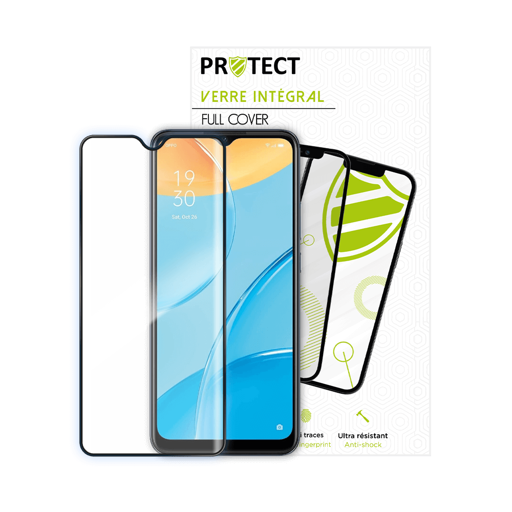Verre trempé intégral 5D 9H – protection écran OPPO A15 – PROTECT Noir