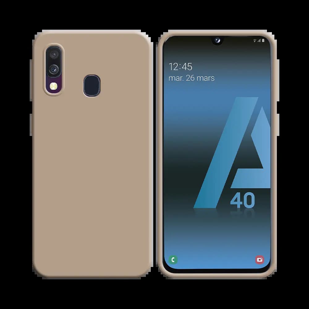 Coque Silicone Compatible pour Samsung Galaxy A40 Rose Gold