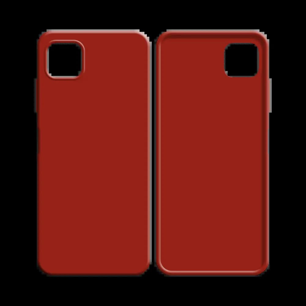 Coque Silicone Compatible pour Samsung Galaxy A12 & M12 Rouge