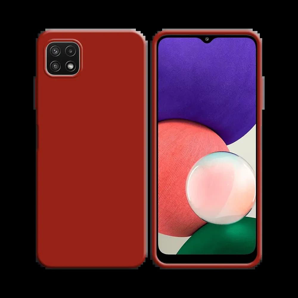 Coque Silicone Compatible pour Samsung Galaxy A22 Rouge