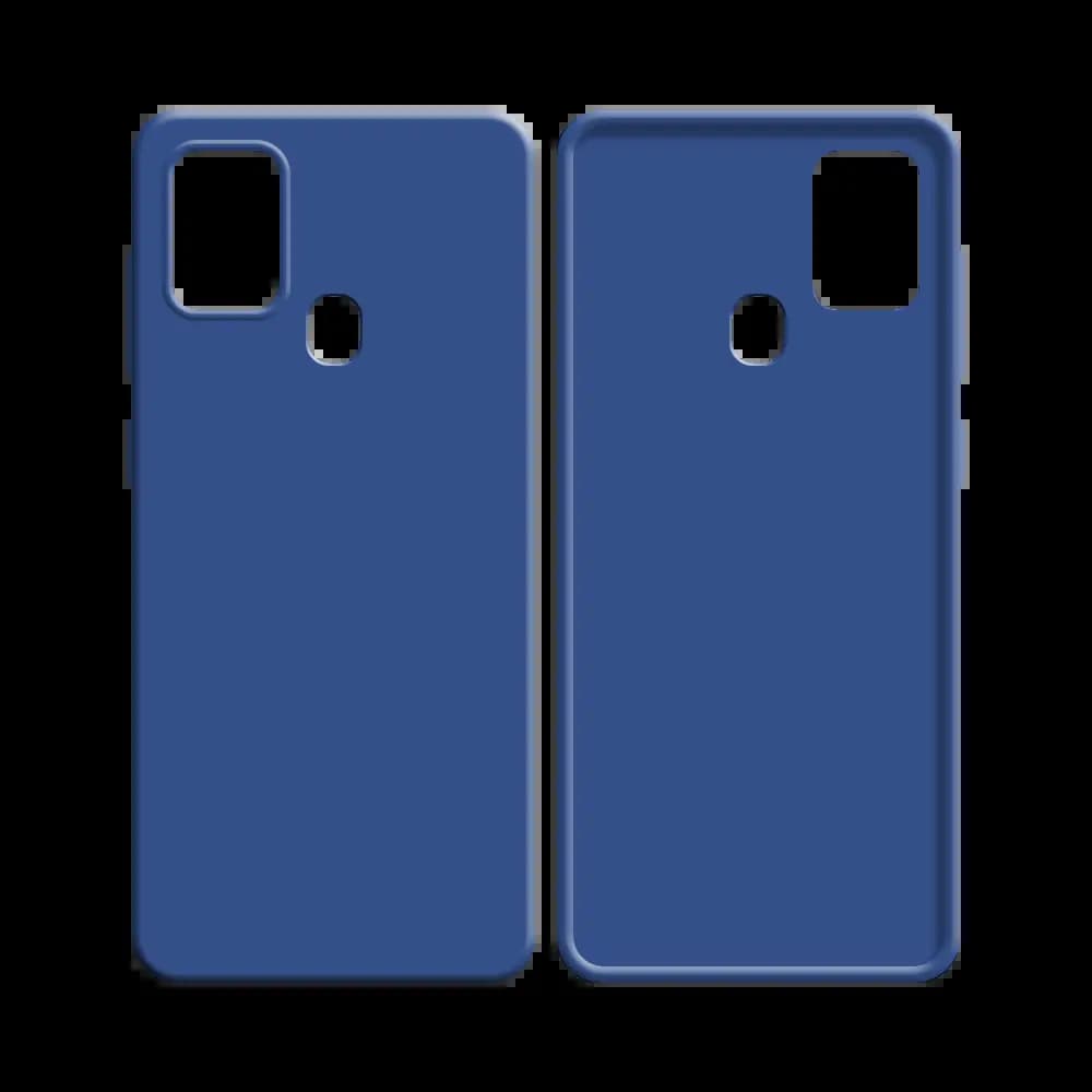 Coque Silicone Compatible pour Samsung Galaxy A21S A217F (#16) Bleu Marine