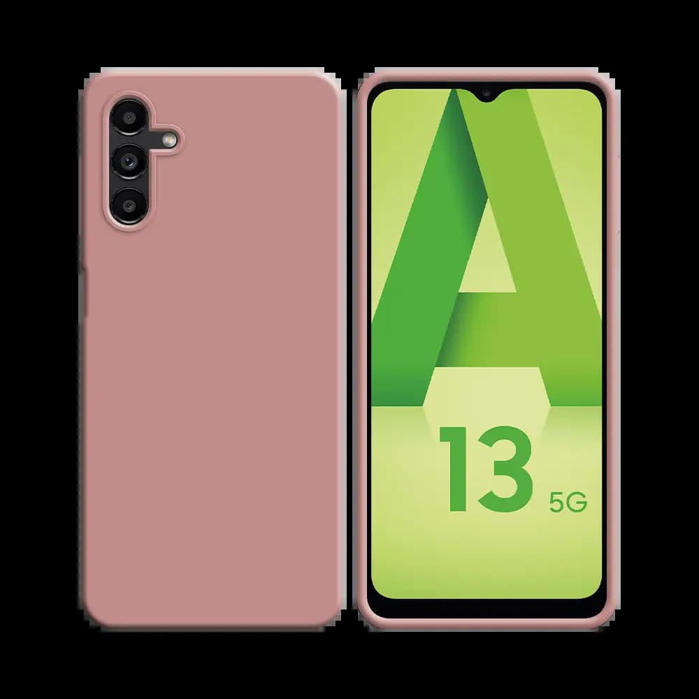 Coque Silicone Compatible pour Samsung Galaxy A13 5G & A04s Rose