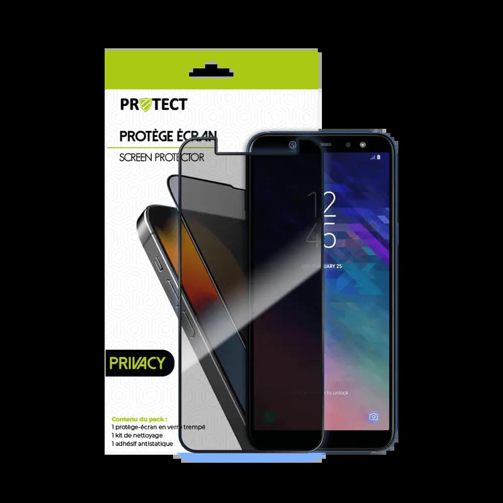 Verre Trempé PRIVACY PROTECT pour Samsung Galaxy A6 2018 Transparent
