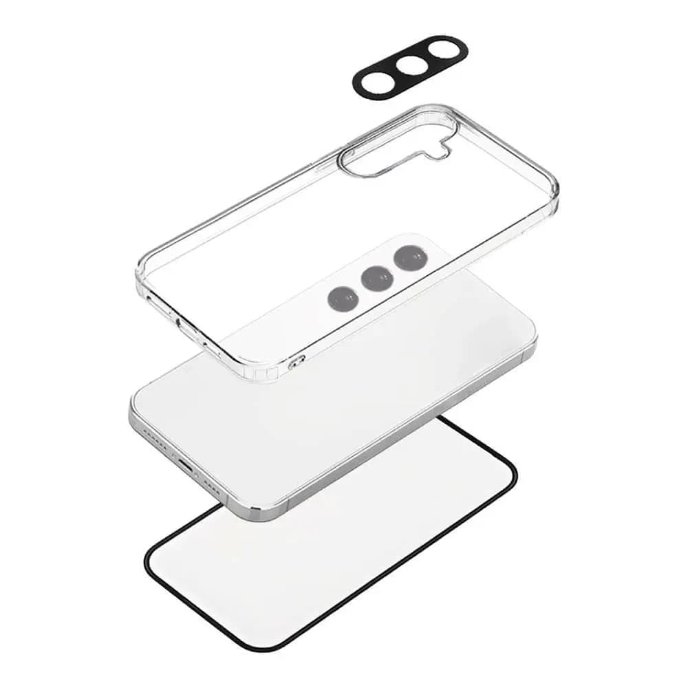 Pack de Protection Coque + Protection Lentille + Verre Trempé PROTECT pour Samsung Galaxy S25 Plus Transparent