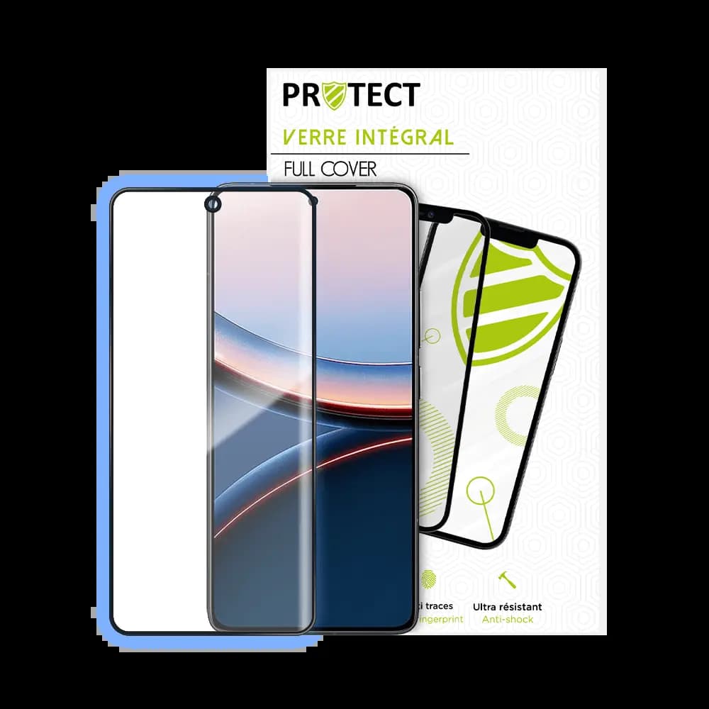 Verre trempé intégral 5D 9H – protection écran Xiaomi Poco F7 Ultra – PROTECT Noir