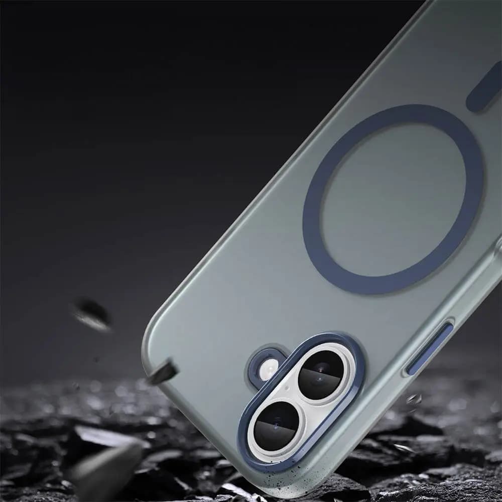 Coque MagSafe bi-matière – iPhone 17 – PROTECT MF-006 Bleu Marine