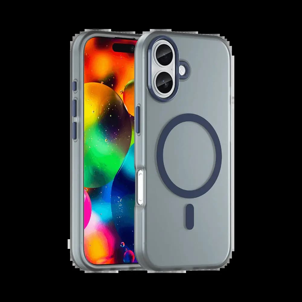 Coque MagSafe bi-matière – iPhone 17 – PROTECT MF-006 Bleu Marine