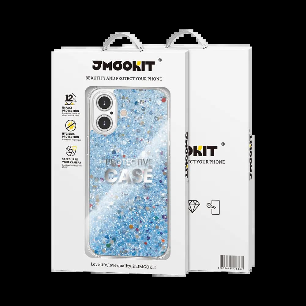 Coque de Protection Twinkle JMGOKIT pour Apple iPhone 16 Bleu