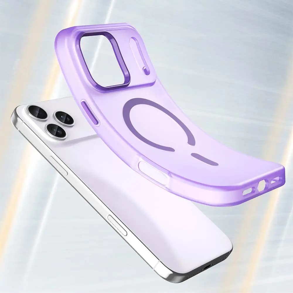 Coque MagSafe bi-matière – iPhone 17 Pro – PROTECT MF-006 Violet Foncé