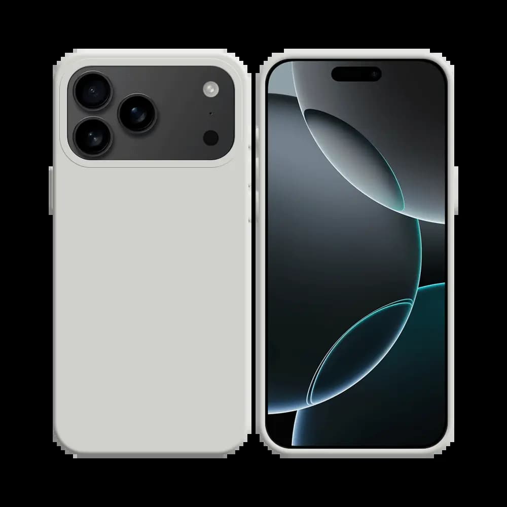 Coque Silicone Compatible pour Apple iPhone 17 Pro Blanc