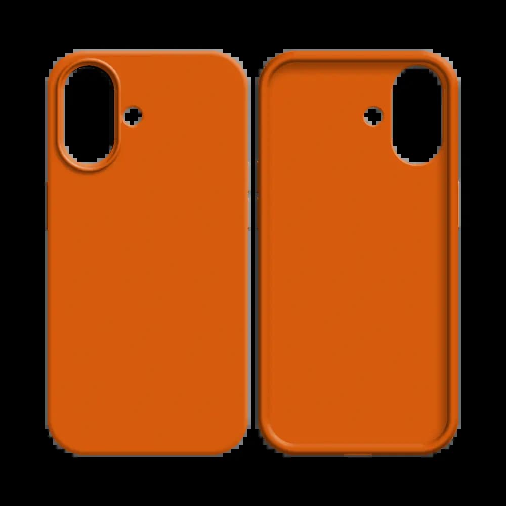 Coque Silicone Compatible pour Apple iPhone 17 Orange