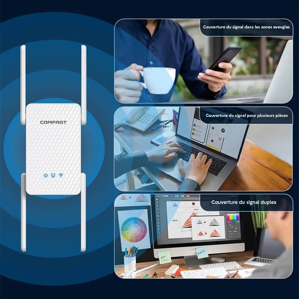 Répéteur Wifi Comfast (3000 Mbps)