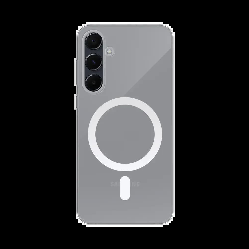 Coque Silicone MagSafe Compatible pour Samsung Galaxy A55 5G Transparent