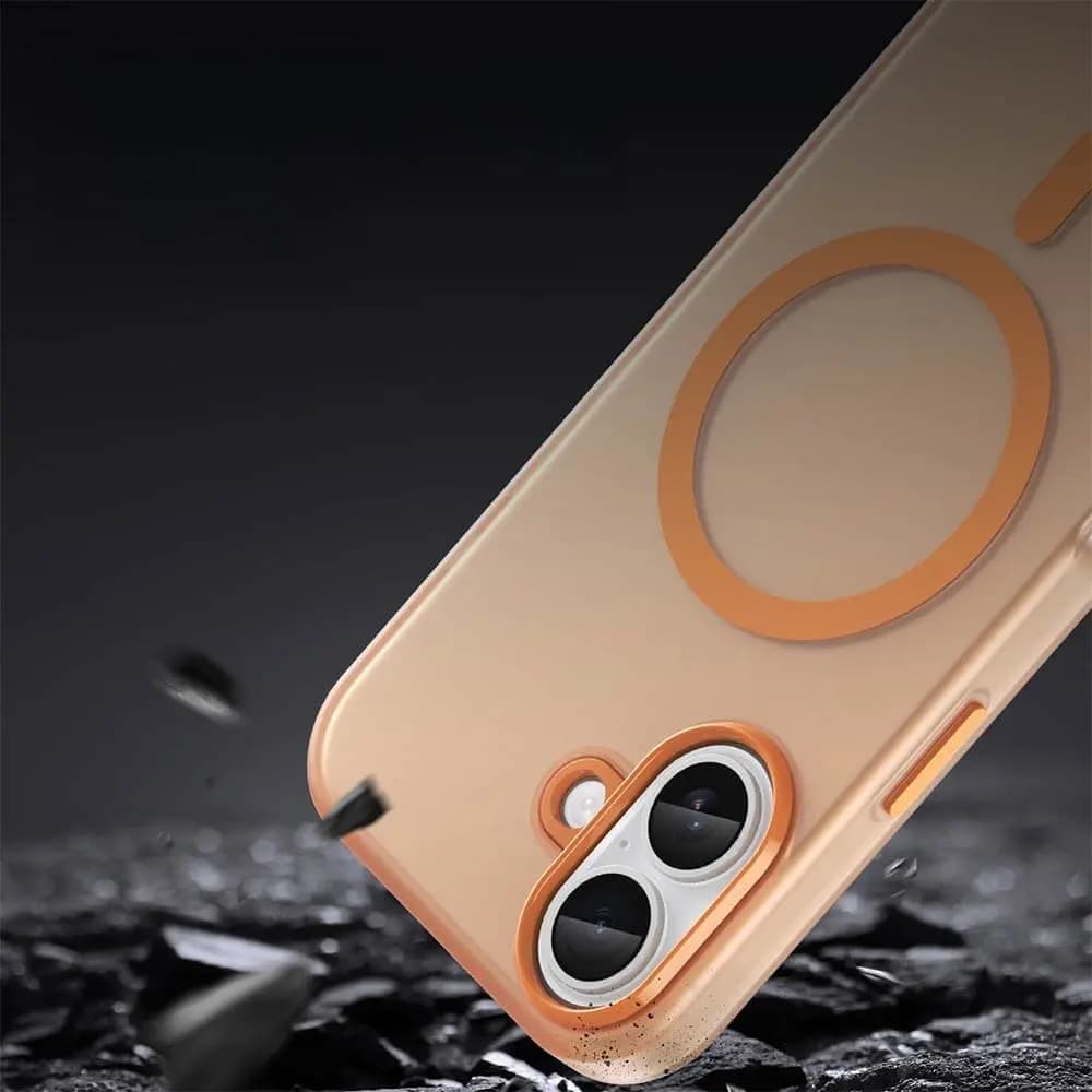 Coque MagSafe bi-matière – iPhone 17 – PROTECT MF-006 Orange