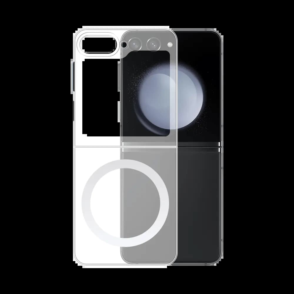 Coque Silicone MagSafe Compatible pour Samsung Galaxy Z Flip 5 5G Transparent