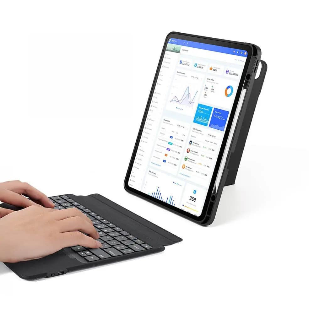 Housse de Protection avec Clavier Rétroéclairé Dux Ducis pour Apple iPad Pro 13" M4 (7e génération) Noir