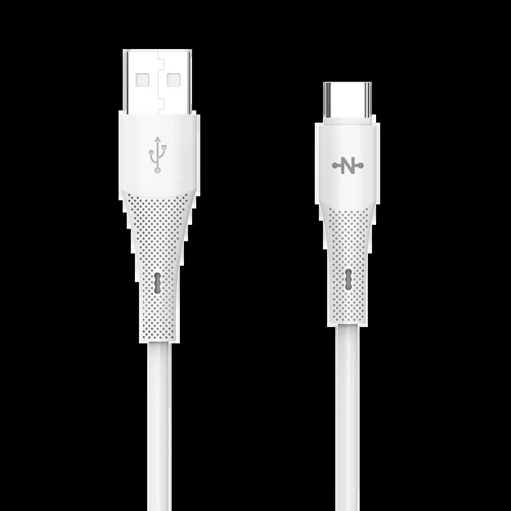 Câble Data USB vers Type-C CONNECT 24W (1m) Blanc