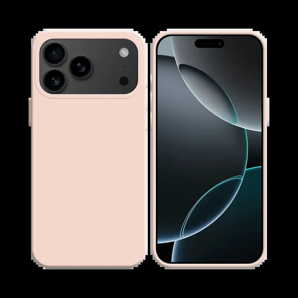 Coque Silicone Compatible pour Apple iPhone 17 Pro Rose Gold