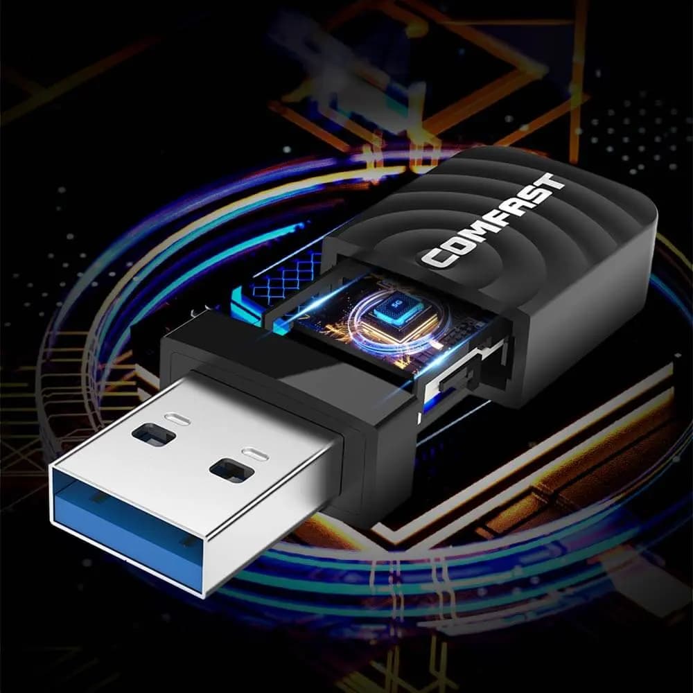 Clé Wifi Comfast 1300Mbps Noir