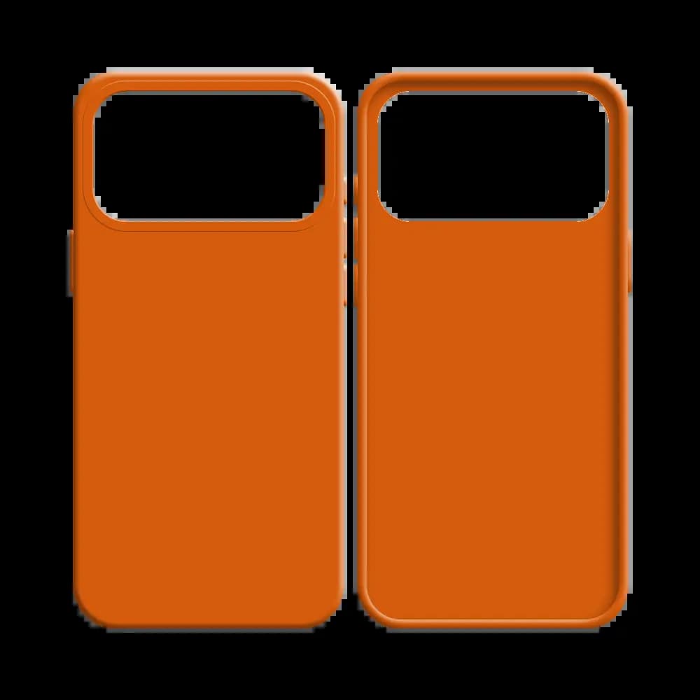 Coque Silicone Compatible pour Apple iPhone 17 Pro Orange