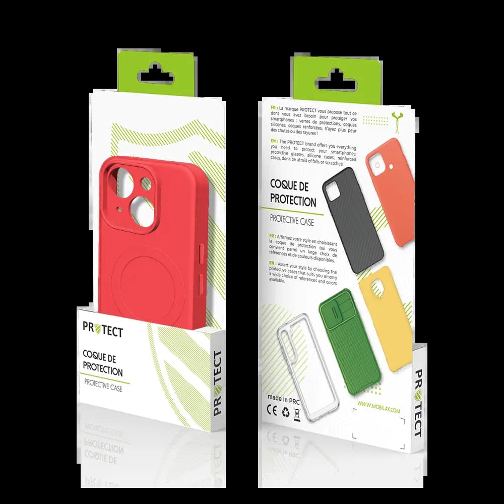 Coque de Protection PROTECT pour Apple iPhone 15 MagSafe Rouge