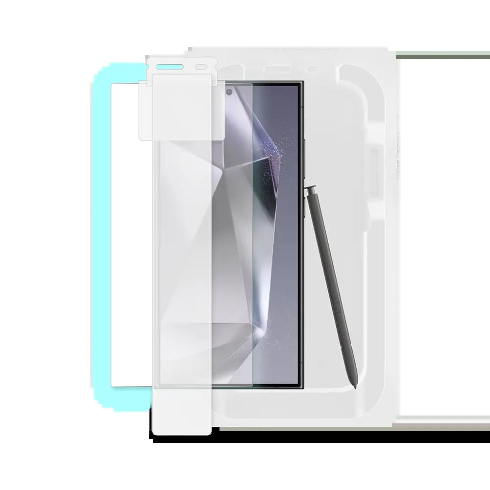 Verre Trempé (x2) avec Applicateur Installation Facile PROTECT pour Samsung Galaxy S24 Ultra 5G S928