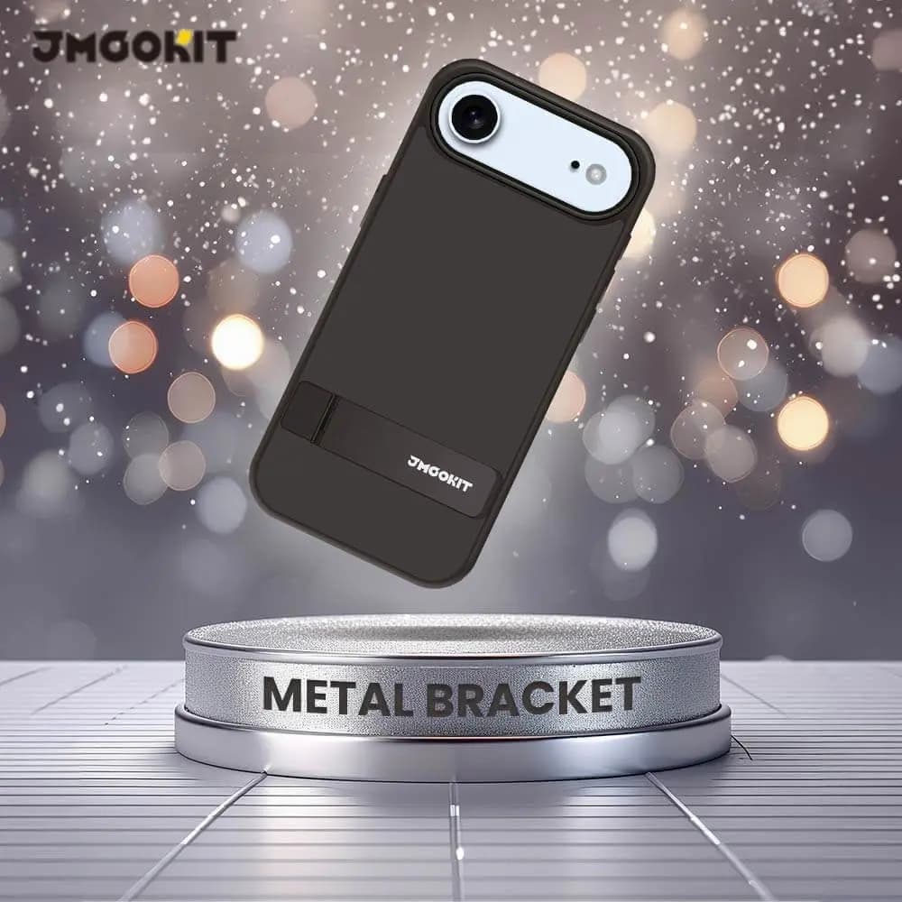 Coque de Protection Metal Bracket JMGOKIT pour Apple iPhone Air Noir