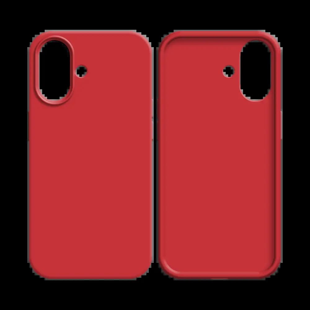 Coque Silicone Compatible pour Apple iPhone 17 Rouge