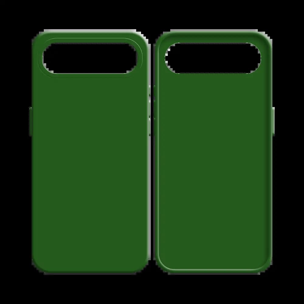 Coque Silicone Compatible pour Apple iPhone 17 Pro Vert Foncé