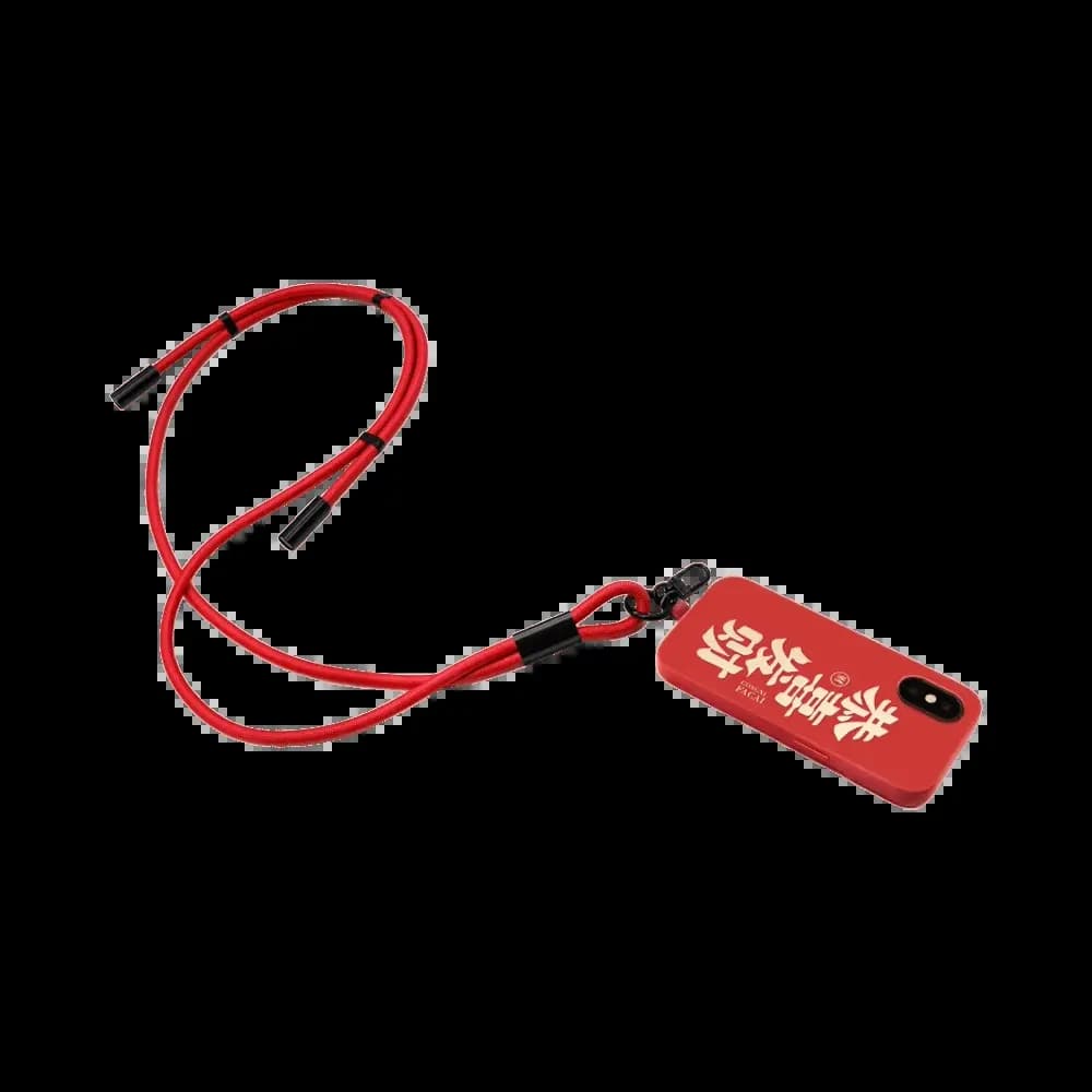 Tour de Cou Smartphone avec Câble Type-C vers Type-C Rouge