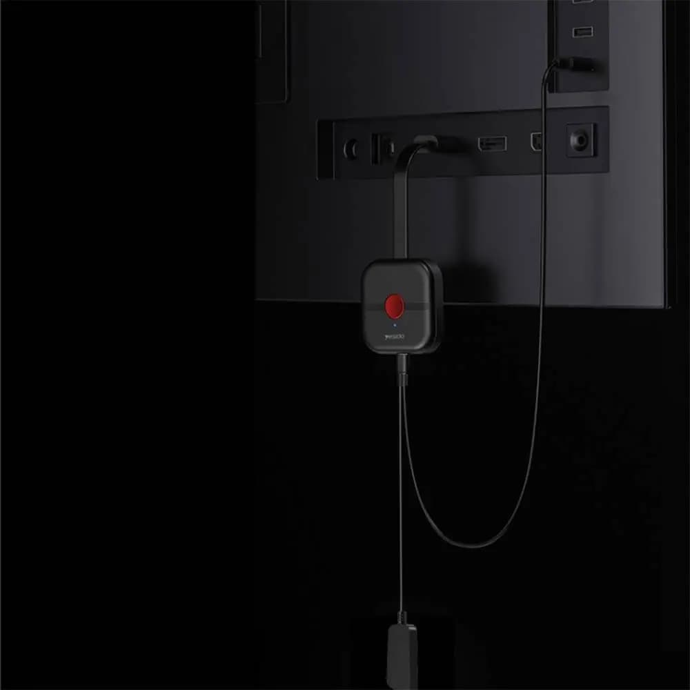 Récepteur d'Affichage Wifi Yesido 2.4G 4K Dongle HDMI sans Fil Miracast pour Projecteur et TVHD Noir