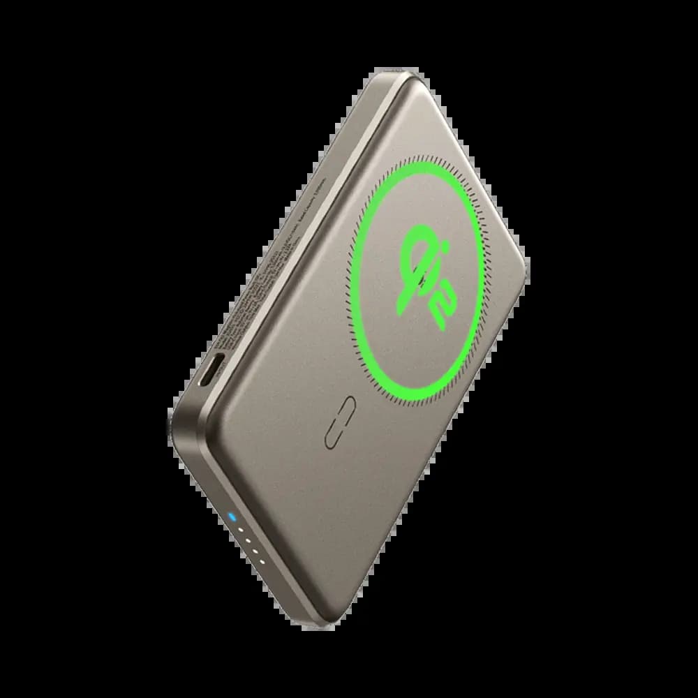 Batterie externe sans fil 15W magnétique 5000mAh charge rapide – ESR MagSlim Argent