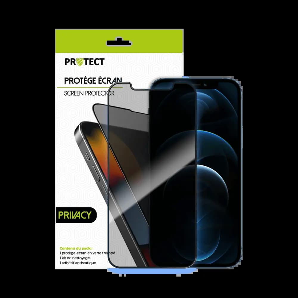 Verre Trempé PRIVACY PROTECT pour Apple iPhone 12 & iPhone 12 Pro Transparent