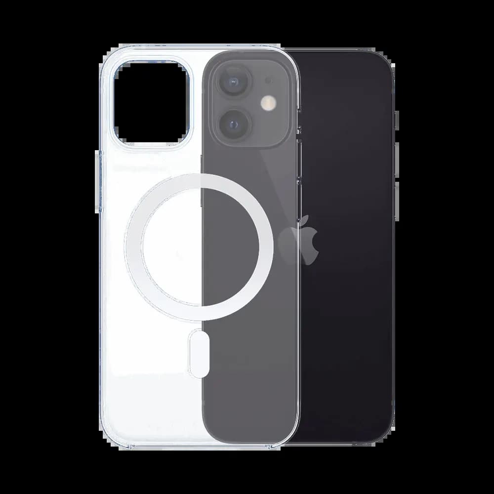 Coque Silicone MagSafe Compatible pour Apple iPhone 12 Mini Transparent