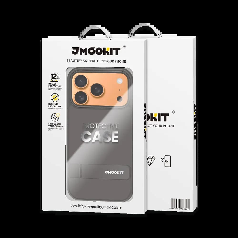 Coque de Protection Metal Bracket JMGOKIT pour Apple iPhone 17 Pro Noir