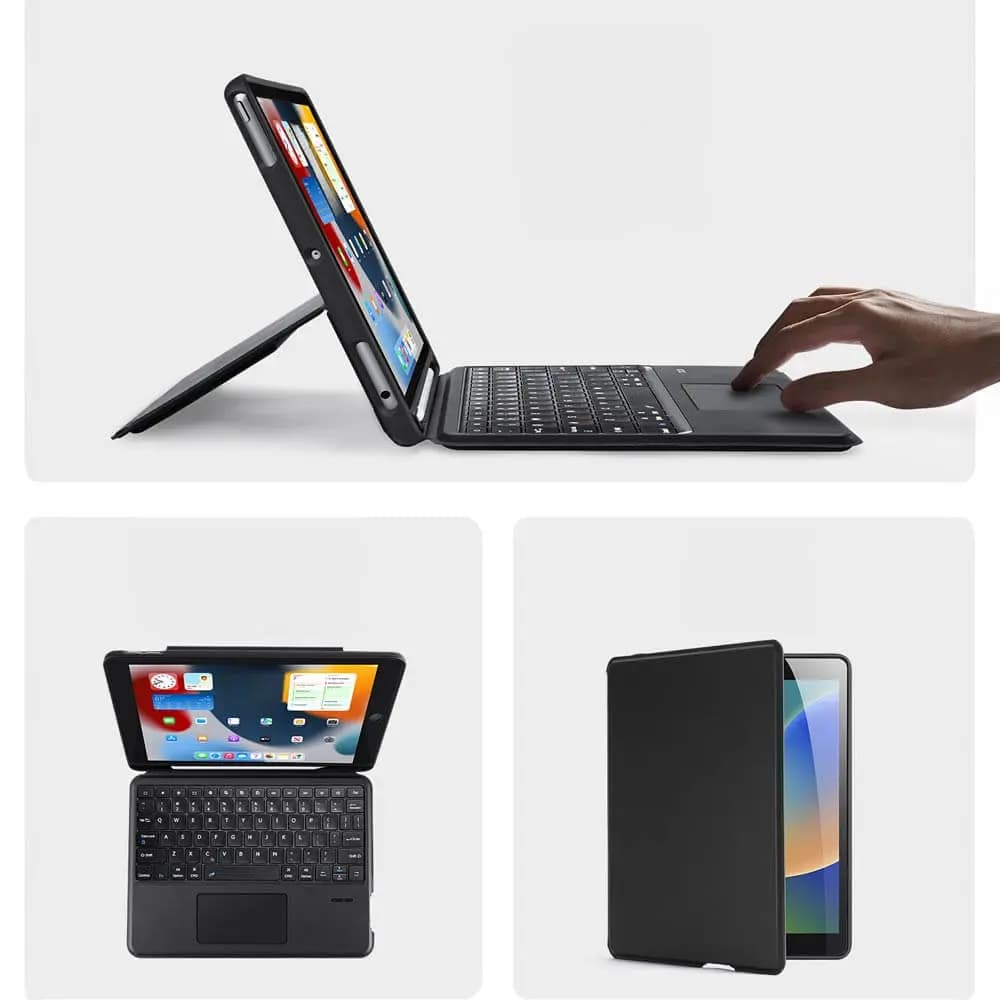 Housse de Protection avec Clavier Rétroéclairé DK Dux Ducis pour Apple iPad 7, 8 & 9, iPad Air 3 & iPad Pro 10.5" (1e génération) Noir - Vue 4